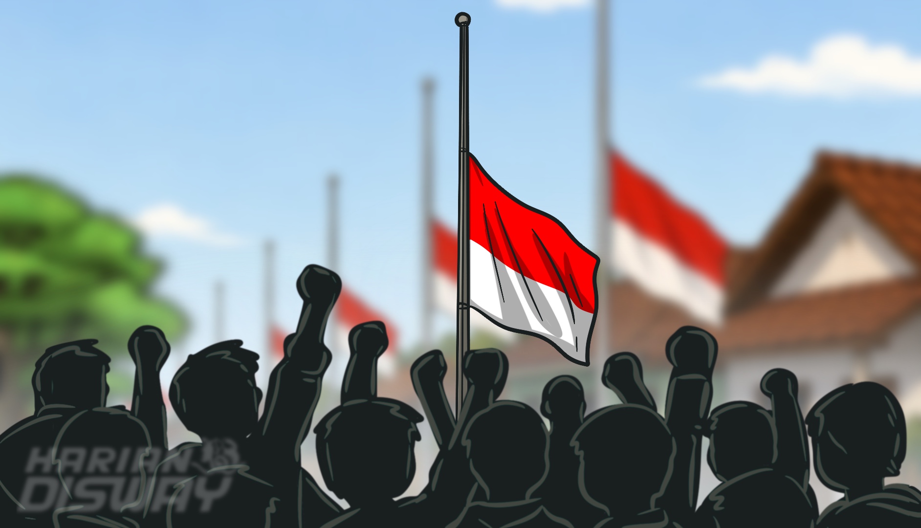 Semiotika Bendera Setengah Tiang