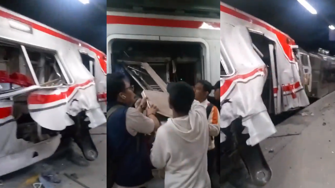 Detik-Detik KA Argo Bromo Tabrak KRL di Stasiun Bekasi Timur, Terdengar Benturan Keras hingga Kepanikan