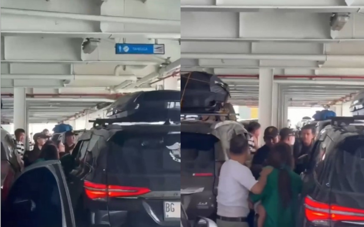 Mobil Fortuner dan Pajero Gesekan di Kapal Bakauheni, 2 Perempuan Ribut Adu Mulut