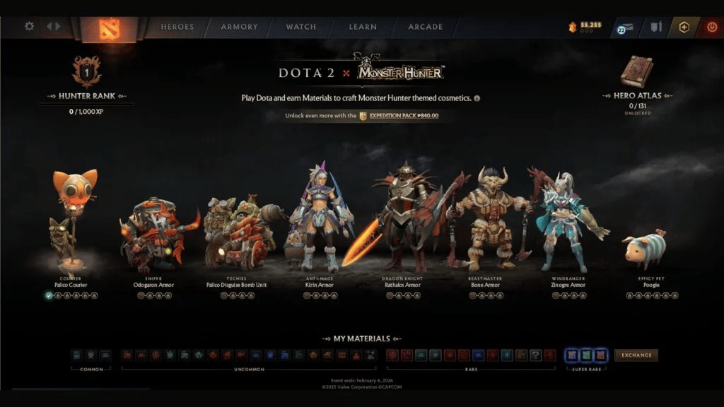 Dota 2 Berkolaborasi Dengan Monster Hunter, Hadirkan Berbagai Item In-Game