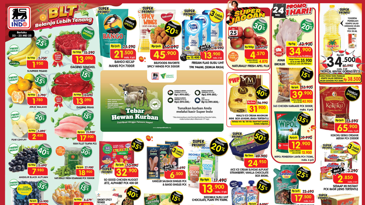 Promo JSM Superindo Minggu Ini Terbaru 23-25 Mei 2025, Daging Sapi Rp13 Ribuan