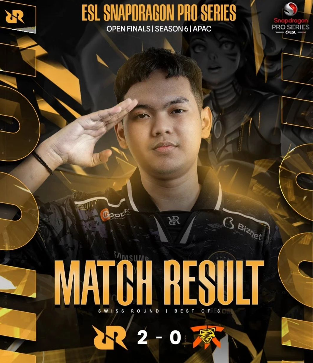  RRQ Hoshi Patahkan Dominasi Fnatic Onic PH di ESL Snapdragon Pro Series S6