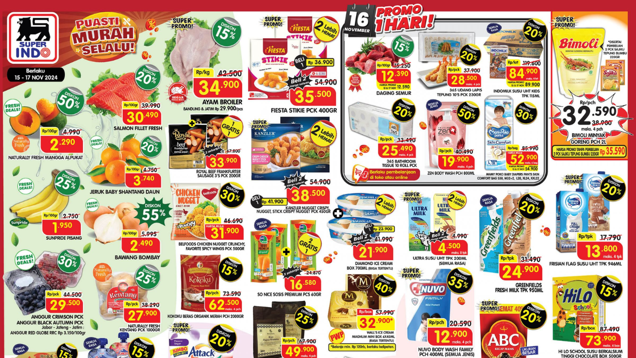 Katalog Promo JSM Superindo 15-17 November 2024, Mangga Alpukat Mulai Rp2 Ribuan