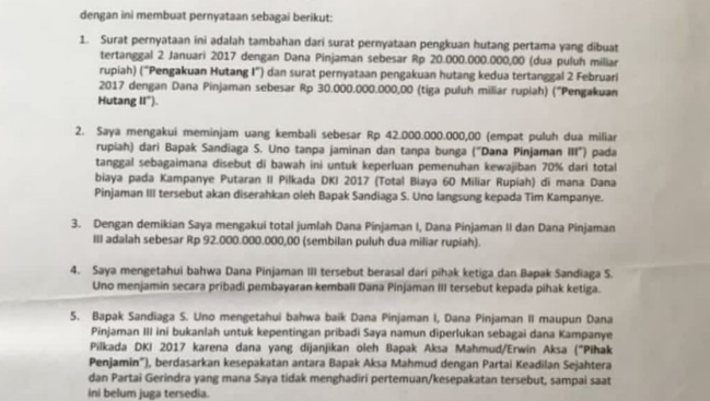 Surat Perjanjian Pinjaman Rp 50 Miliar Bertuliskan Anies Beredar, Ada 7 Poin Kesepakatan: 'Memaksa Harus Menang'