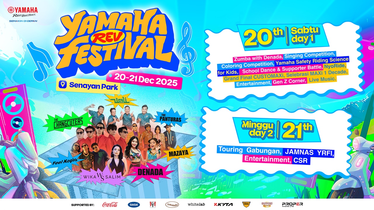 Gaspol Akhir Tahun! Yamaha Rev Festival Sambangi Senayan Park, Bergoyang Bersama Artis Ibukota