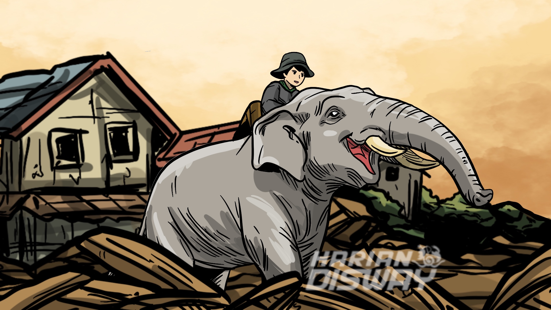 Gajah di Tengah Bencana Alam