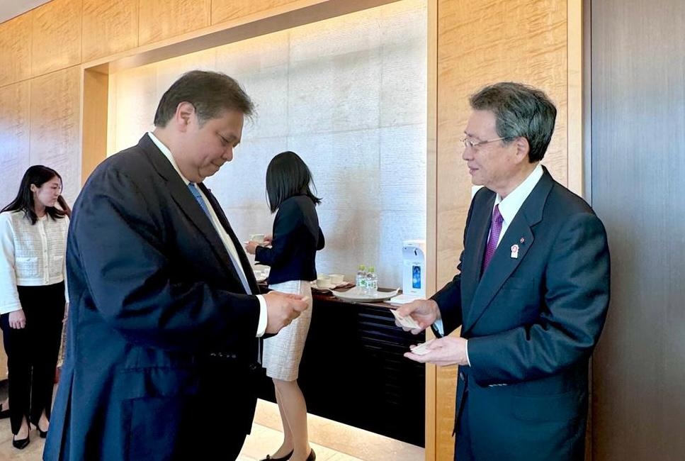 Temui Menko Airlangga, President Japan Chamber of Commerce and Industry Lihat Peluang Tingkatkan Investasi Jepang di Indonesia