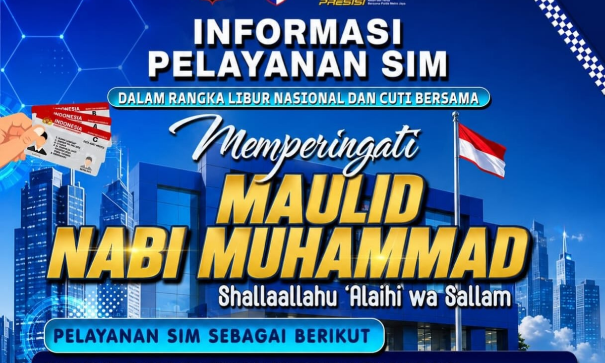 Pengumuman! Layanan SIM Keliling Jakarta Hari Ini Tutup Libur Maulid Nabi 2026