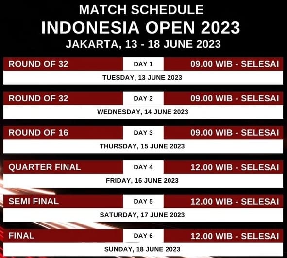 Lengkap! Jadwal dan Live Streaming Indonesia Open 2023, Tuan Rumah Turunkan Pemain Terbaik!
