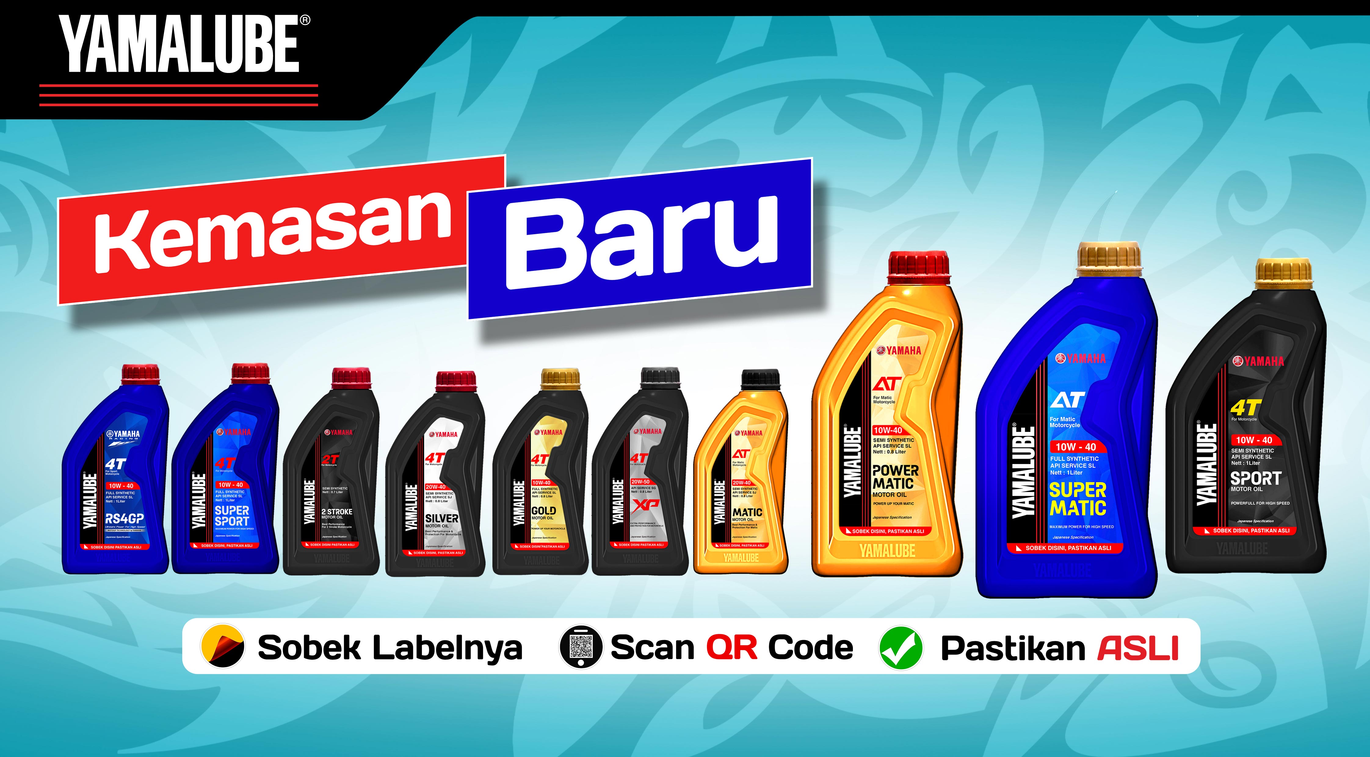 Kemasan Baru Oli Yamalube Punya Tampilan Segar, Pakai Unique QR code Untuk Cek Keaslian