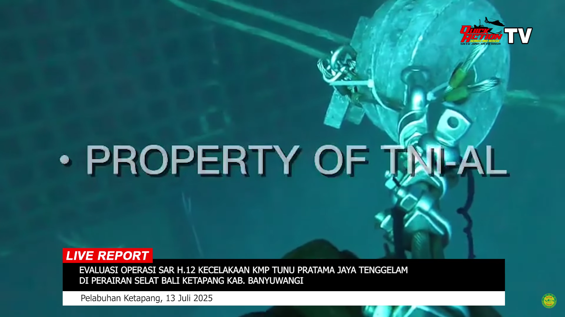 Operasi SAR Hari ke-12, Tim Tandai Posisi Tenggelam KMP Tunu Pratama Jaya