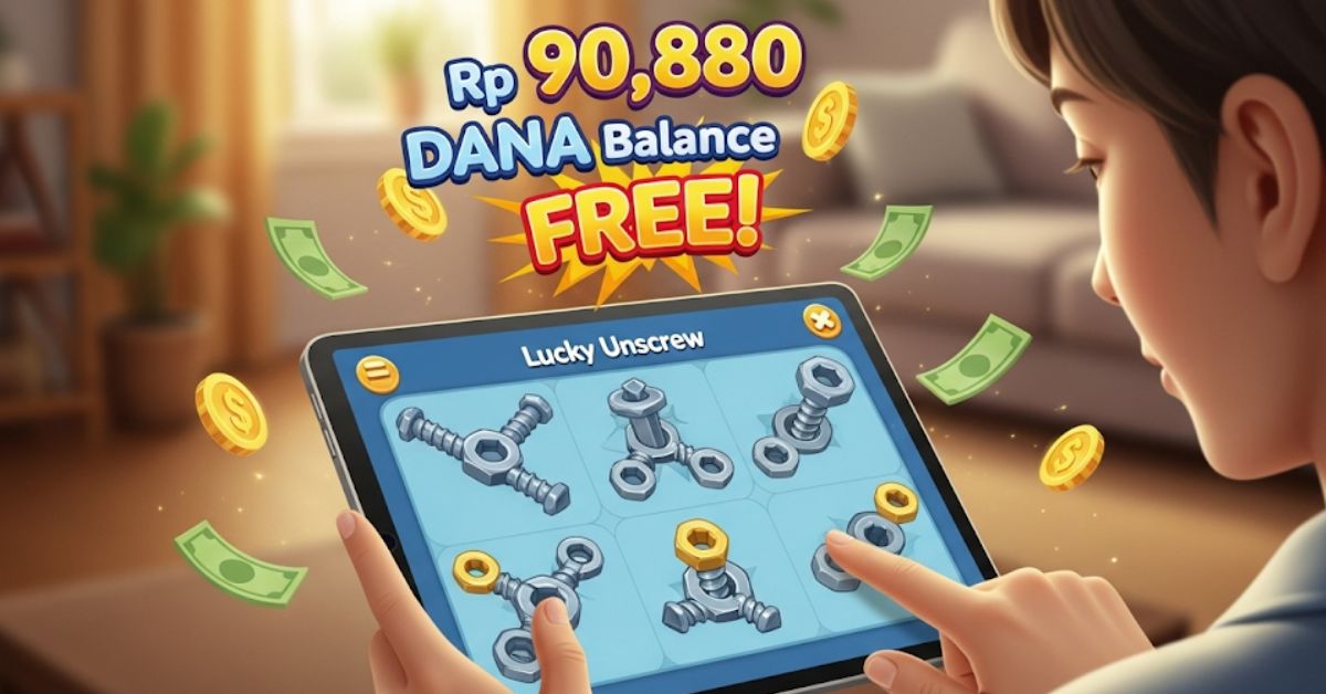 Main Game Dapat Saldo DANA Gratis Rp 90.880 dari Lucky Unscrew, Jadi Obat Pusing Akhir Bulan!