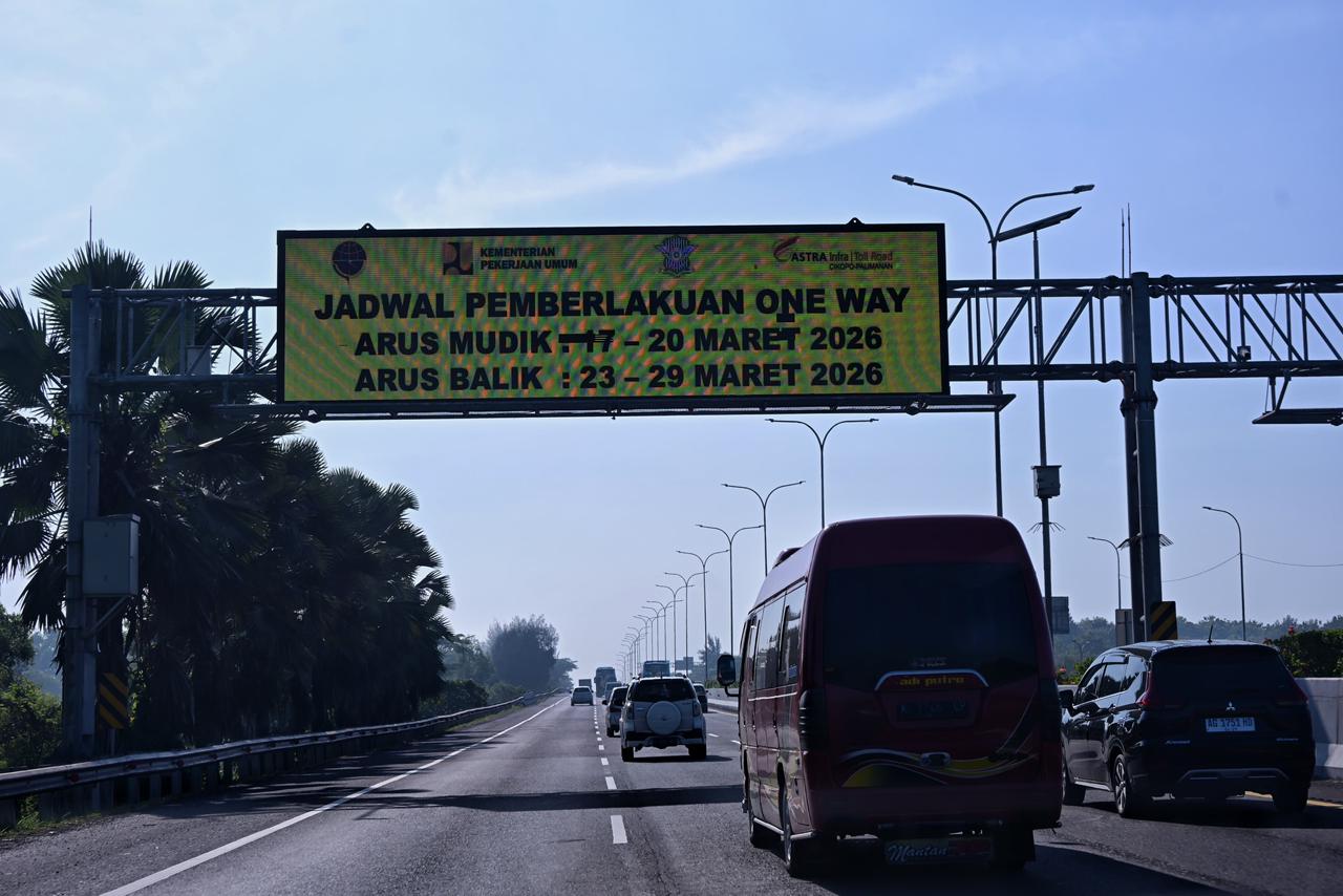 Arus Mudik Trans Jawa Naik 68 Persen, JTT Terapkan One Way Lokal hingga KM 236
