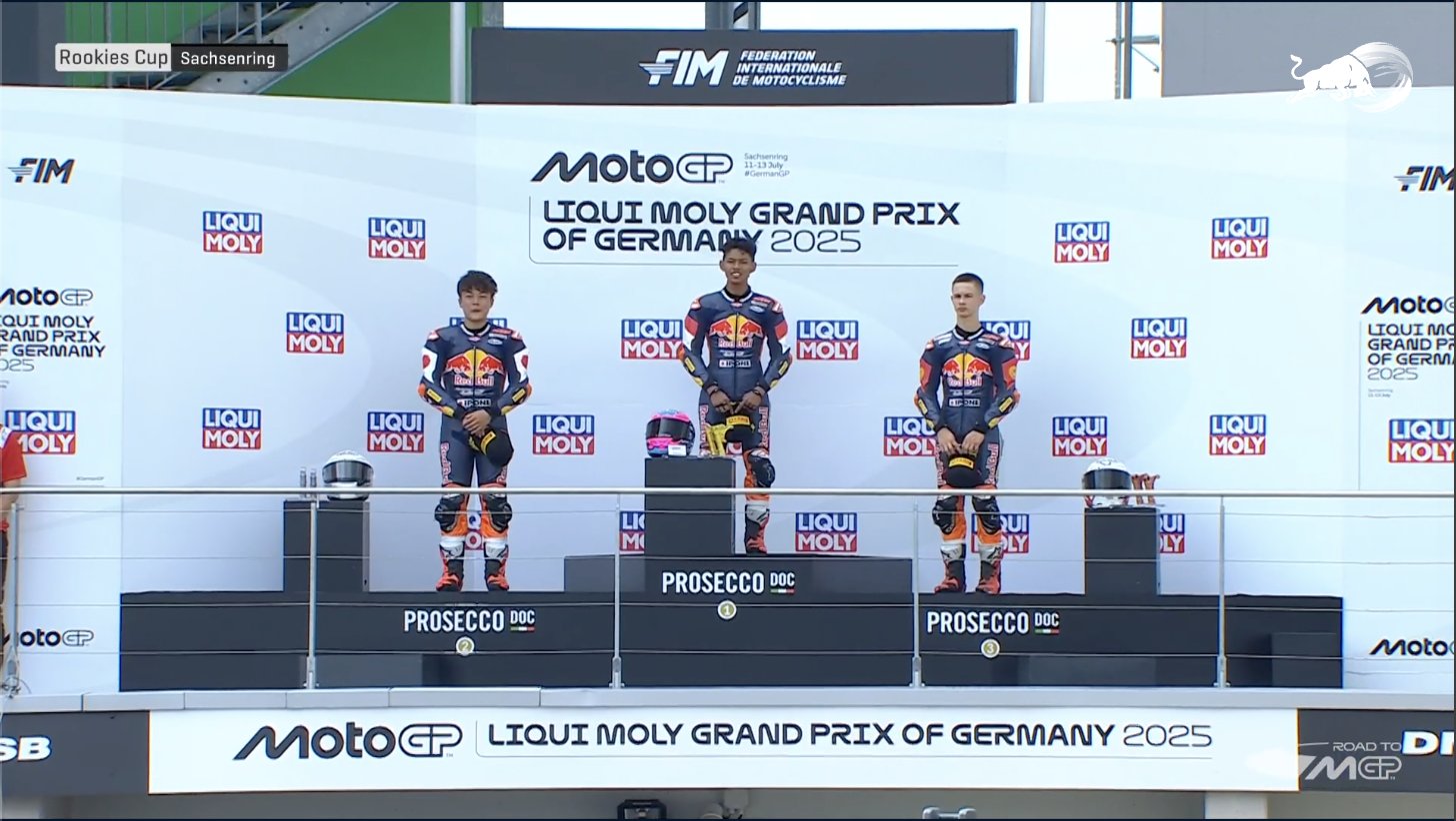 Red Bull Rookie Cup: Veda Ega Juara di Race 2 Sachsenring, Langsung Aura Farming