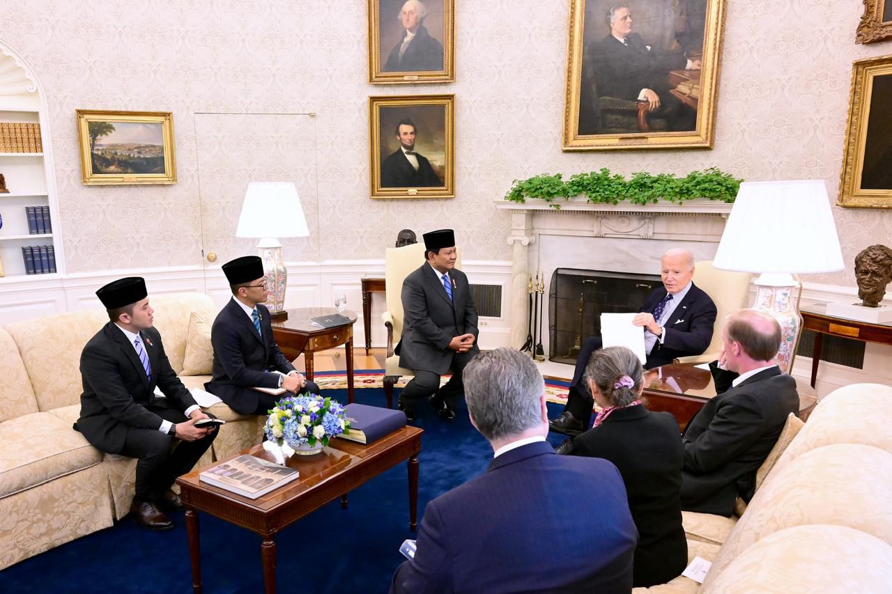 Joe Biden Sambut Prabowo di Gedung Putih, Sepakat Perkuat Hubungan Indonesia-AS