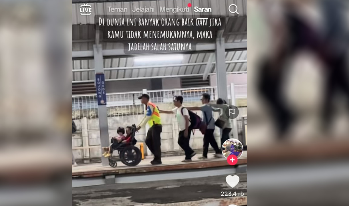 Tegas tapi Humanis, KAI Service Apresiasi Petugas Satuan Keamaman yang Bantu Penyandang Disabilitas di Stasiun Bojong Gede 