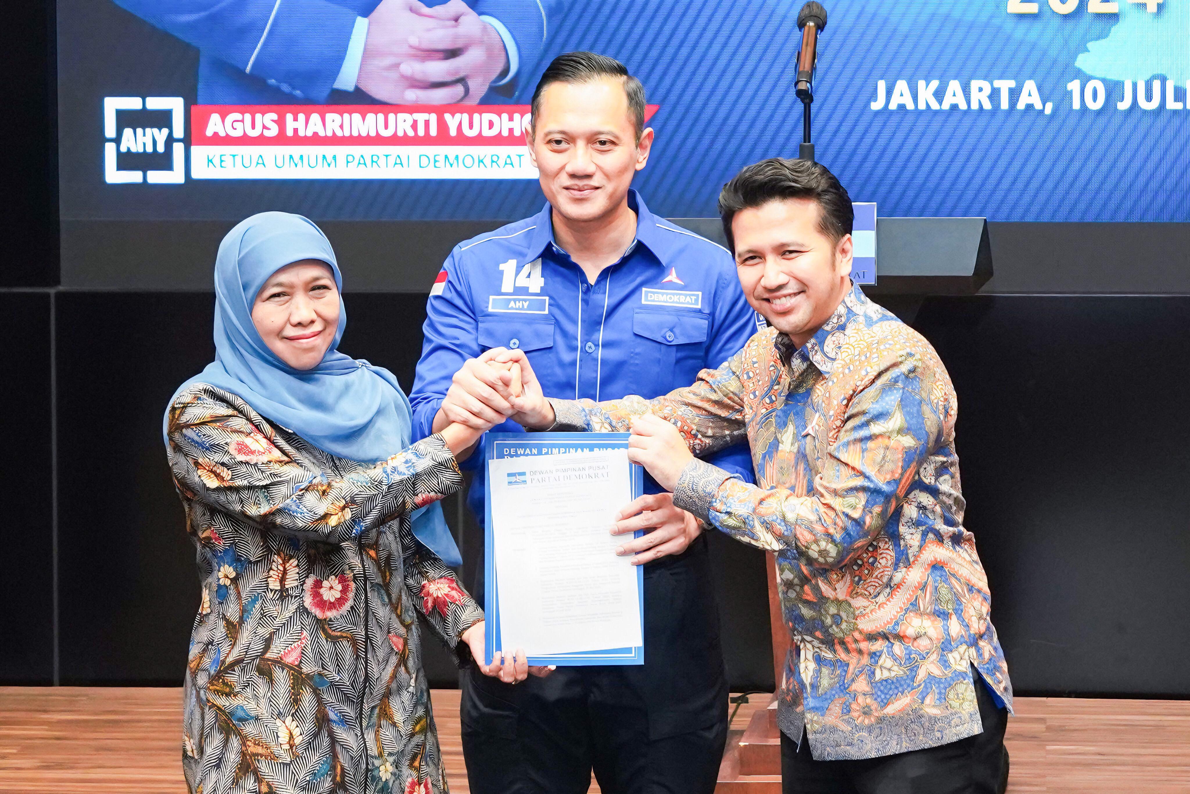 Amankan Tiket Demokrat, Khofifah - Emil Dapat Rekom Langsung dari AHY!