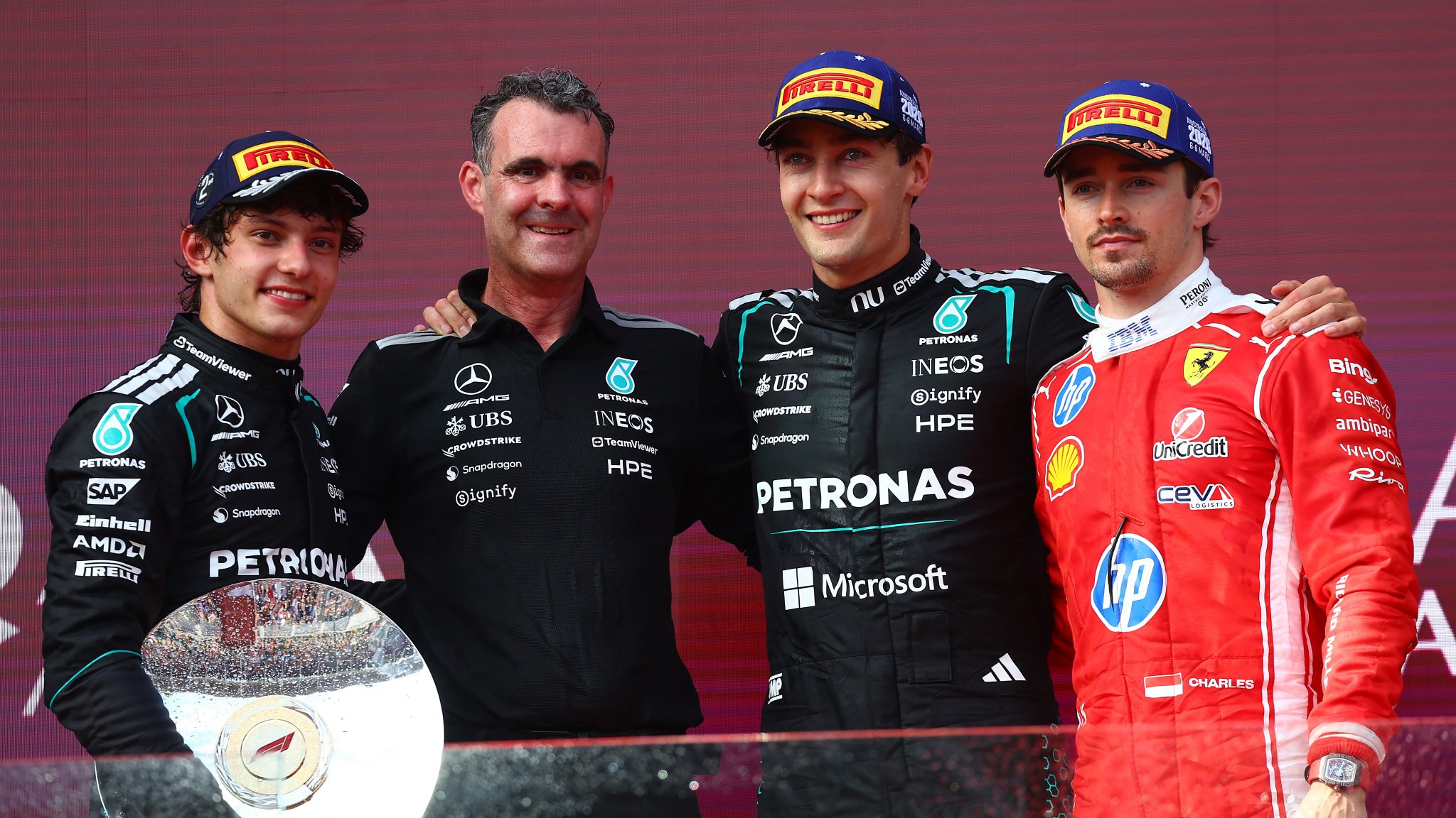 George Russell Menang Dramatis di GP Australia 2026, Mercedes Finis 1-2 Lewat Antonelli