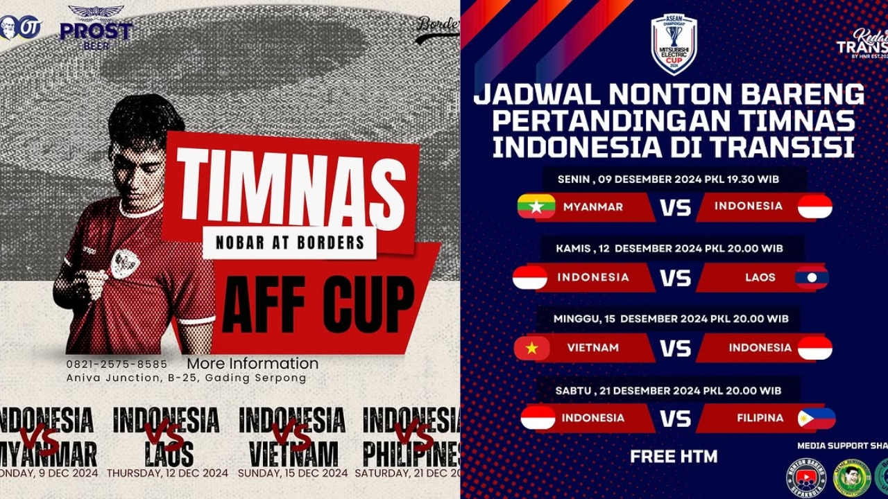 37 Lokasi Nobar Timnas Indonesia vs Laos di Jabodetabek, Ayo Dukung Garuda Menang!