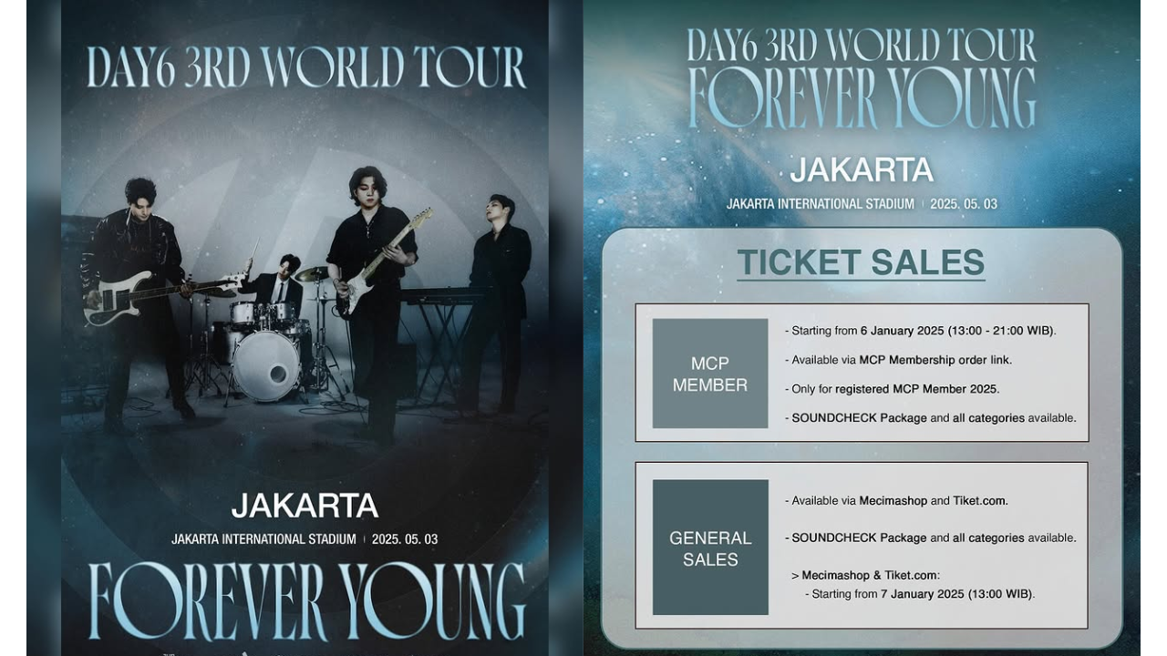 Link dan Cara Beli Tiket Konser DAY6 di Jakarta, Dibuka Hari Ini Pukul 13.00 WIB