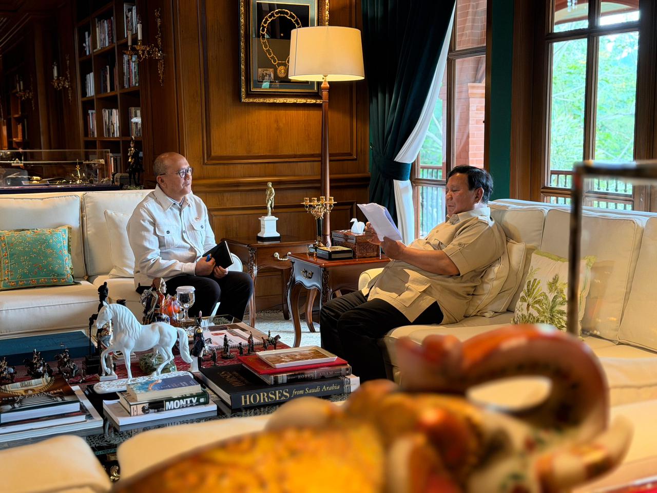 Prabowo Terima Rosan di Hambalang, Bahas Investasi Danantara Rp100 Triliun, Hilirisasi dan Sampah Jadi Energi