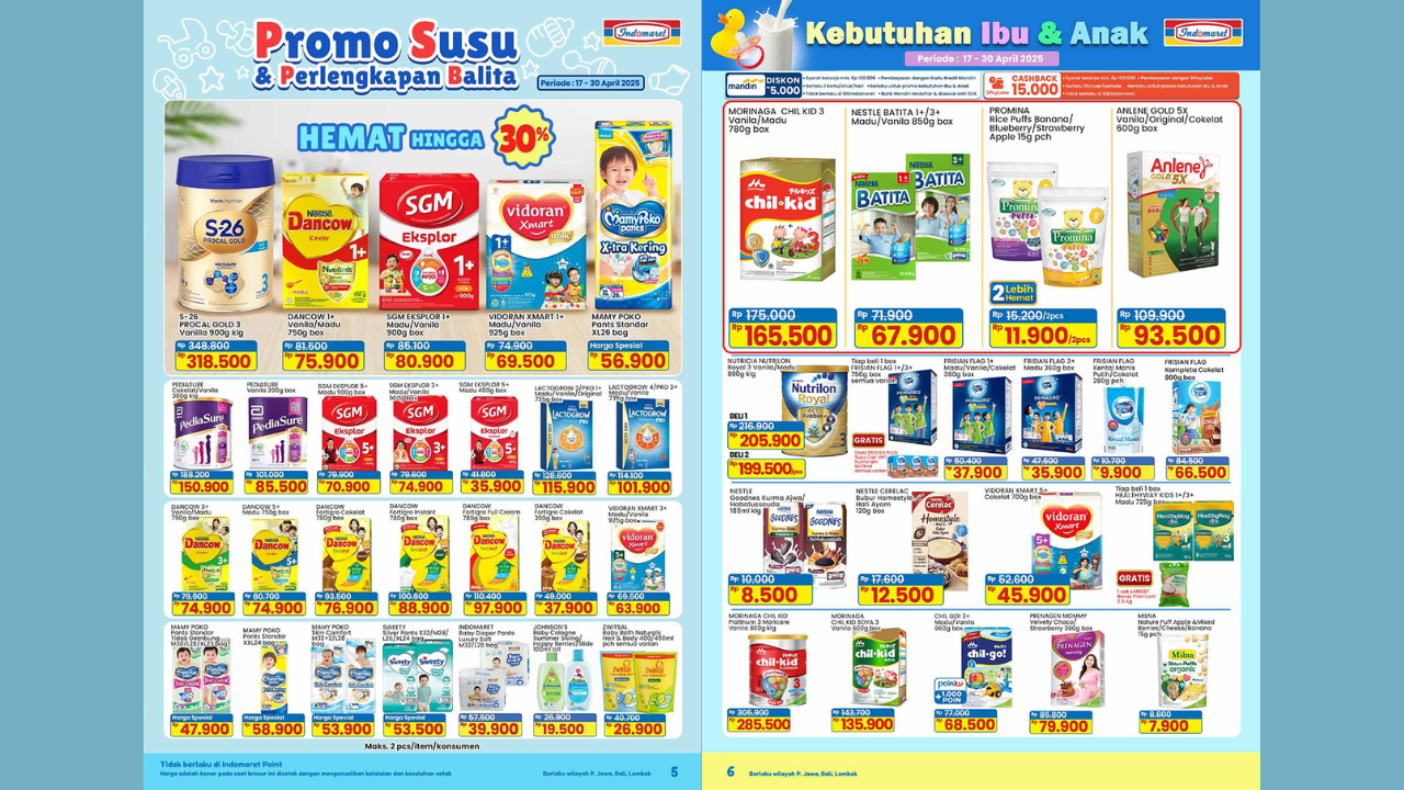 Katalog Promo JSM Indomaret Periode 25-27 April 2025, Banjir Diskon Susu Bayi SGM Eksplor Mulai Rp35.000