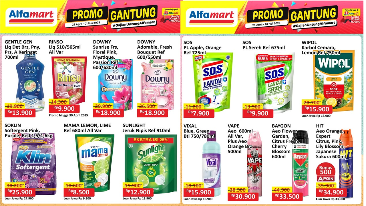 Promo JSM Alfamart Hari Ini 26 April 2025 Edisi Akhir Pekan, Borong Sabun Rinso hanya Rp9 Ribuan!
