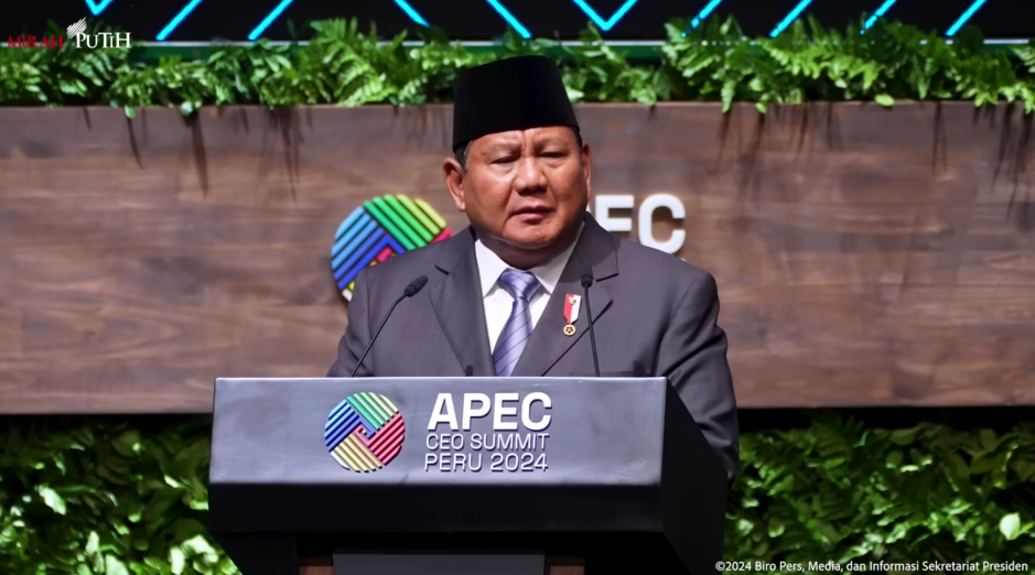 Di Forum APEC Summit Peru, Prabowo Sebut Indonesia Butuh Investasi Hingga 600 Miliar Dolar 