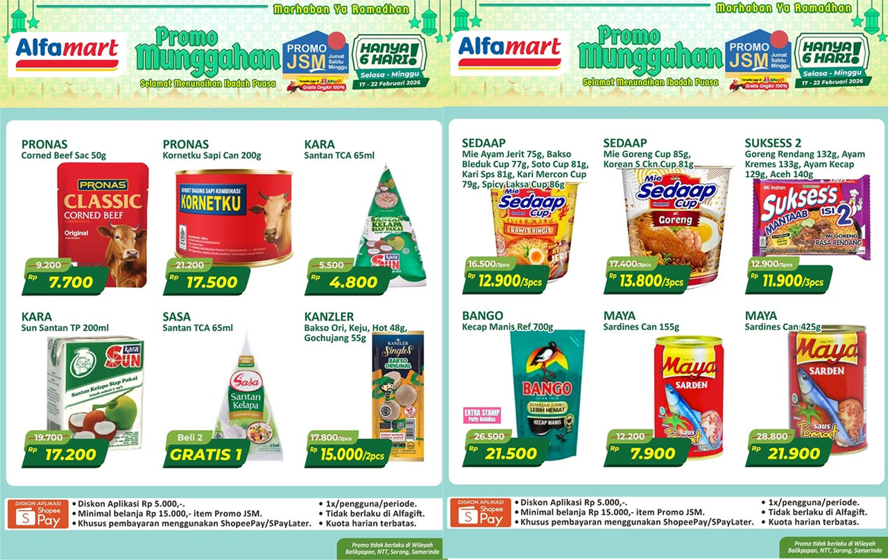 Promo Alfamart Hari Ini 17 Februari 2026 Spesial Munggahan, Sarden Cuma Rp7 Ribuan!