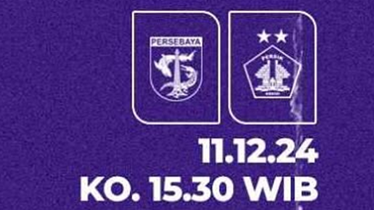 Link Siaran Langsung Persebaya vs Persik di Liga 1 Indonesia 2024/25, KickOFF: 15.30 WIB!