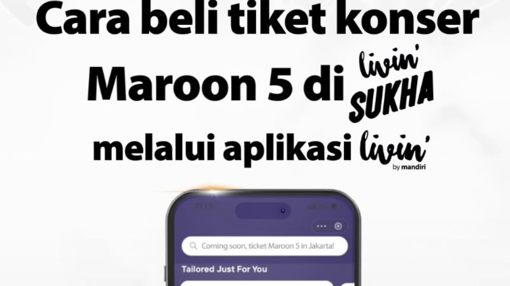 Hari Ini! Cara Beli Tiket Konser Maroon 5 di Jakarta Lewat Aplikasi Livin' Mandiri, Dibuka Pukul 10.00 WIB