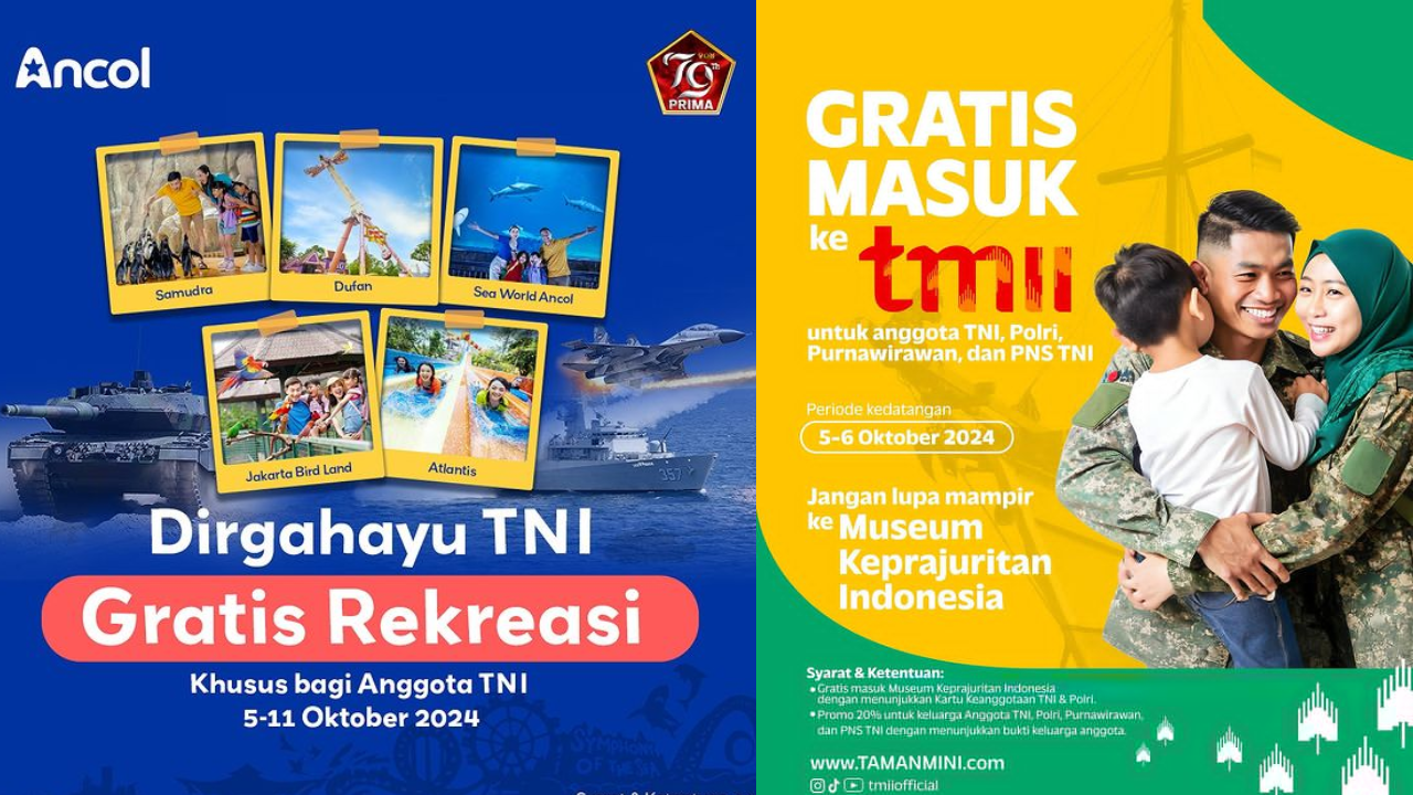 Promo HUT TNI 2024 Tiket Masuk Wisata Ancol dan TMII Gratis, Cek Syarat dan Ketentuannya