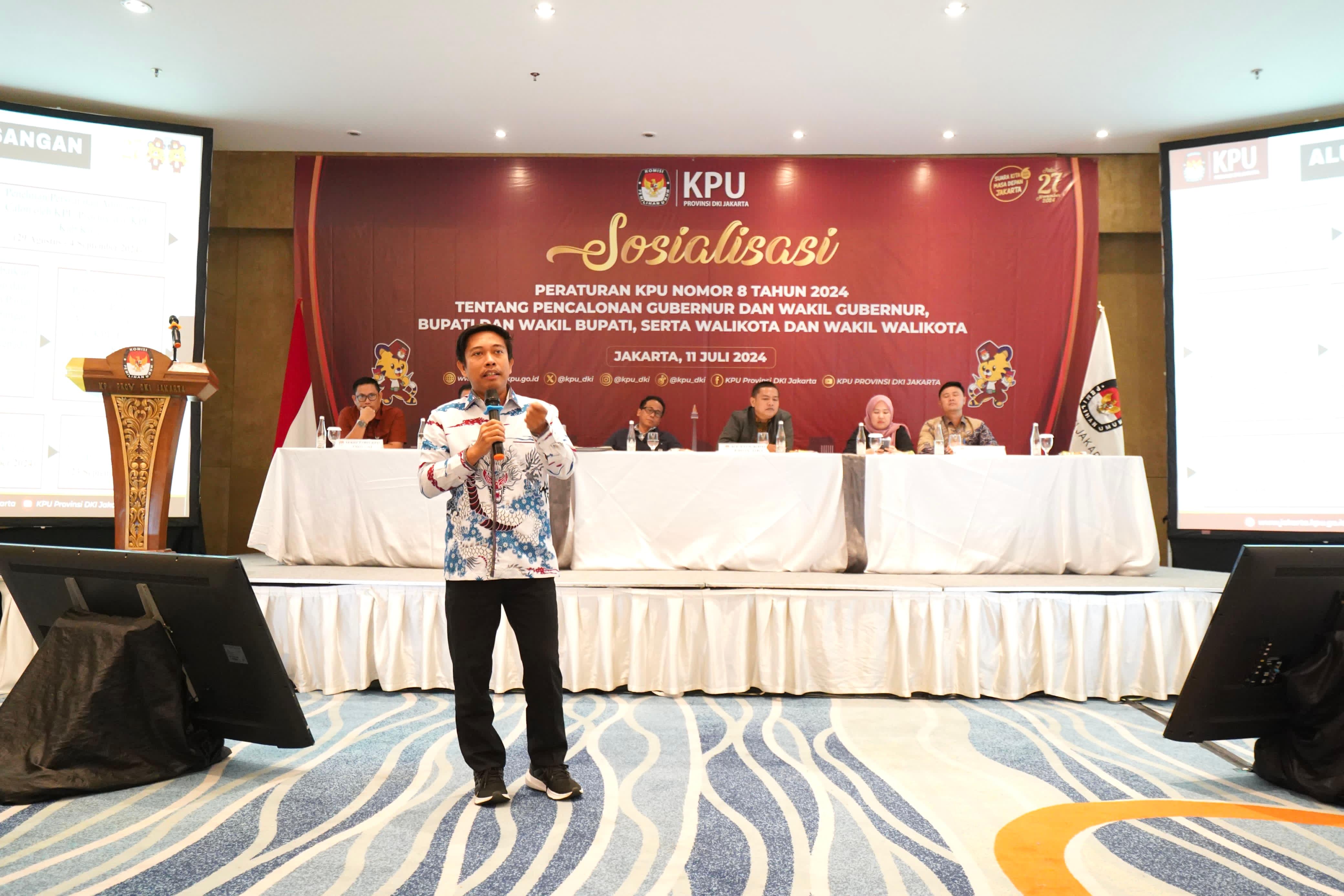 KPU DKI Jakarta Sosialisasi Syarat Pencalonan Maju Pilkada 2024