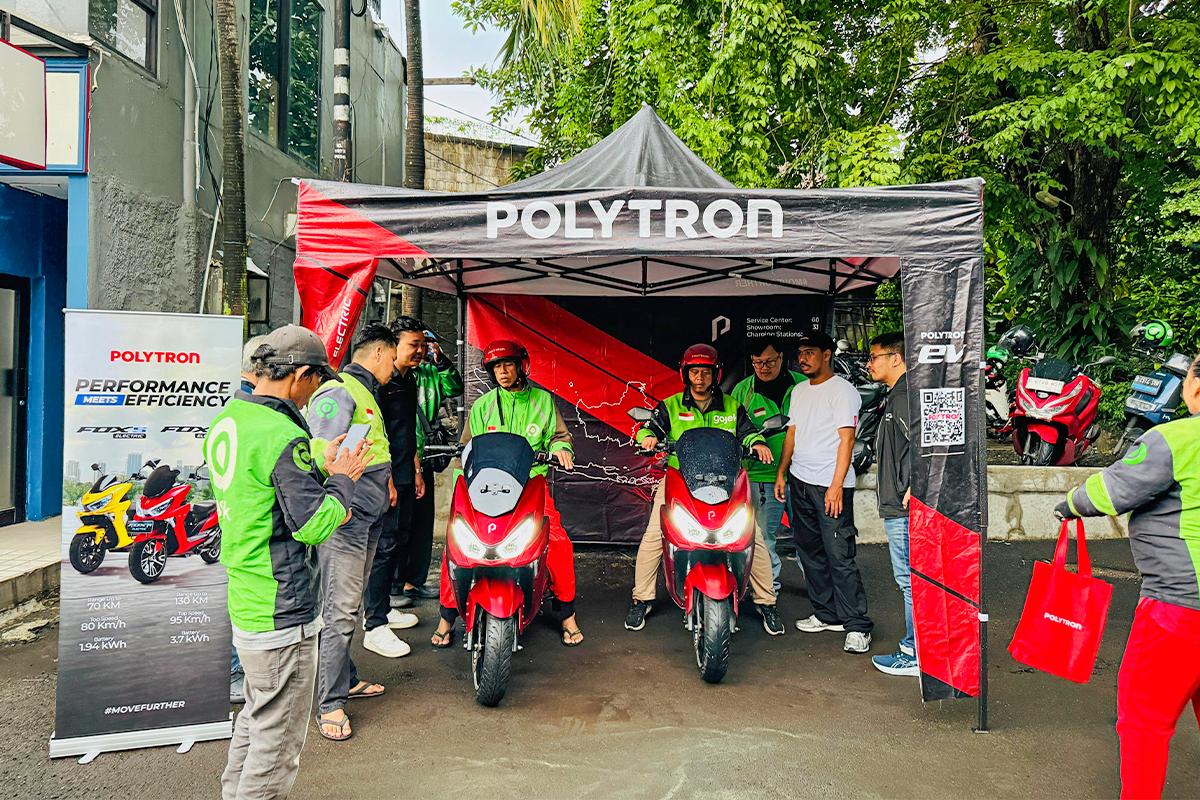 Kerja Sama dengan Gojek, Polytron Dorong Percepatan Penggunaan Motor Listrik