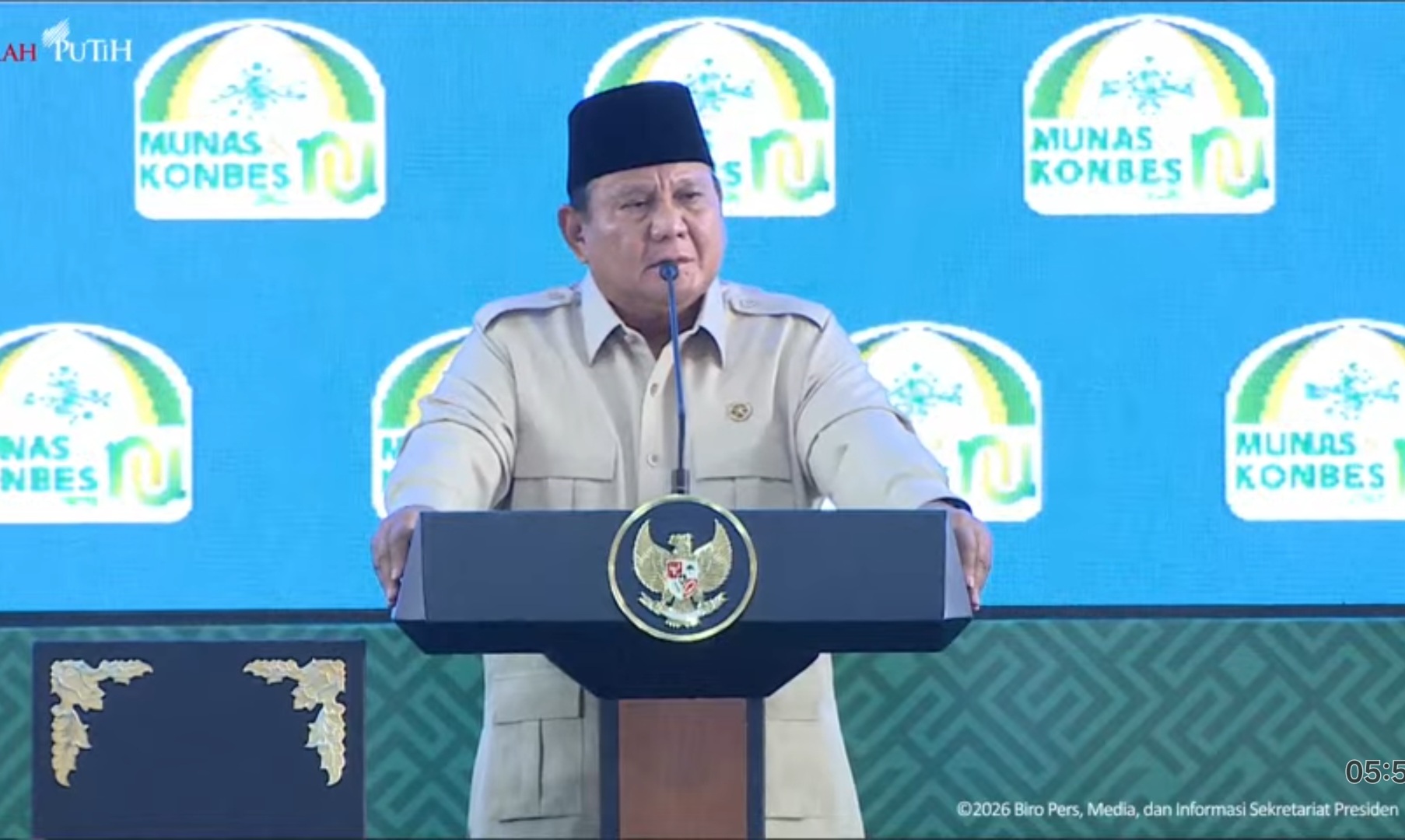 Prabowo di Munas NU: Kalau Mau Belajar Politik, Belajarlah dari NU