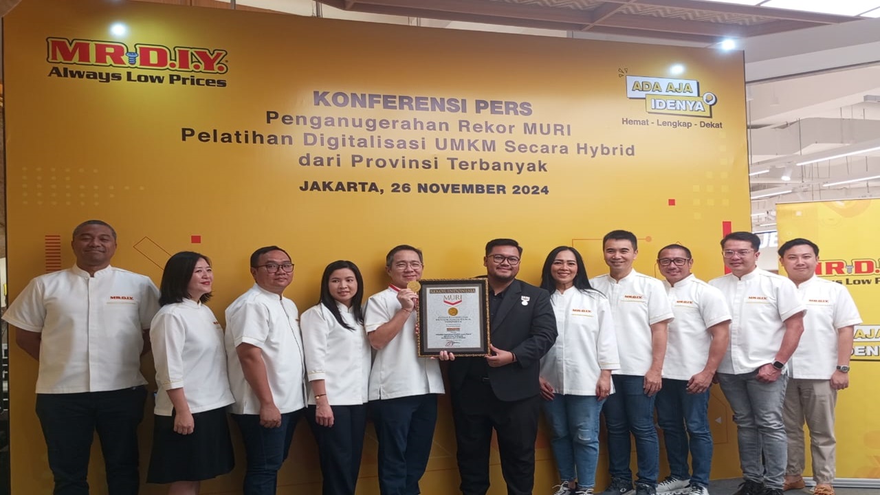 MR. D.I.Y Catat Rekor MURI Pelatihan Digitalisasi UMKM secara Hybrid dari Provinsi Terbanyak