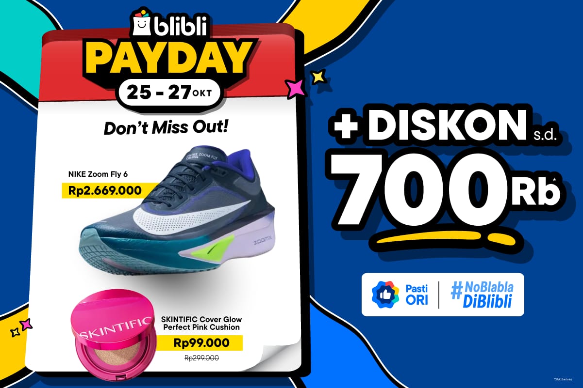 Daftar Promo Blibli Pay Day Diskon Hingga 80%, Bikin Kamu Glow Up Seharian
