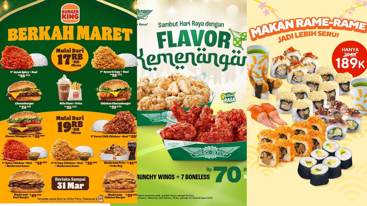 8 Promo Makanan dan Minuman Lebaran 2025, Nikmati Momen Hari Kemenangan Bareng Keluarga!