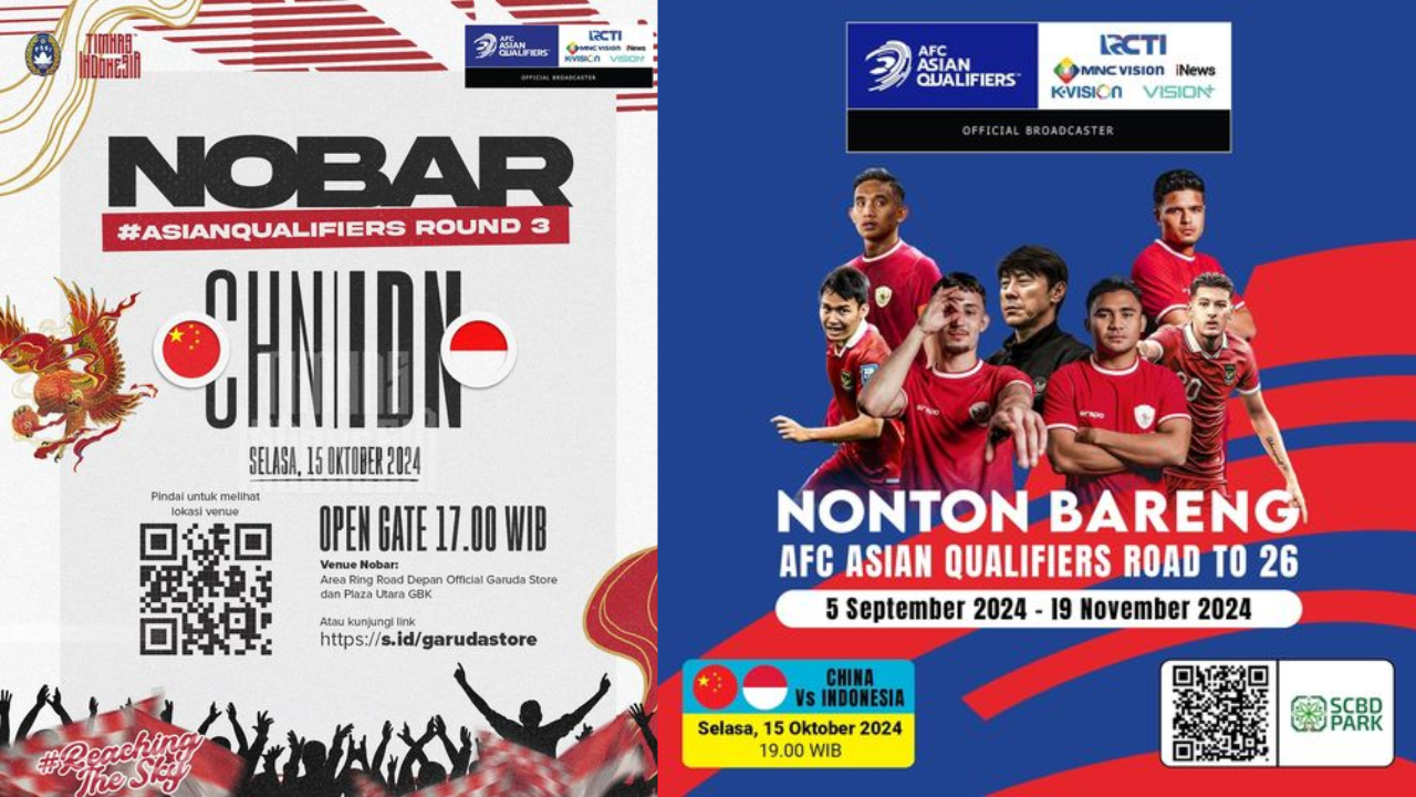 20 Lokasi Nobar Timnas Indonesia vs China di Jakarta, Ayo Dukung Skuad Garuda!