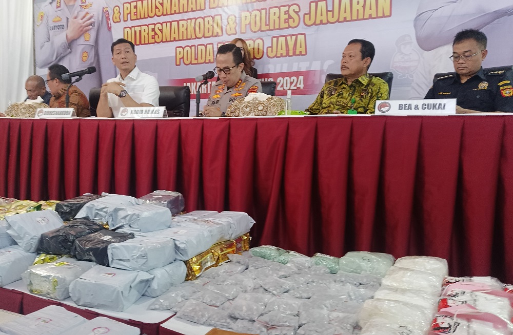 Operasi Nila Jaya 2024, Sabu dan Ganja Ratusan Kilogram Dimusnahkan 