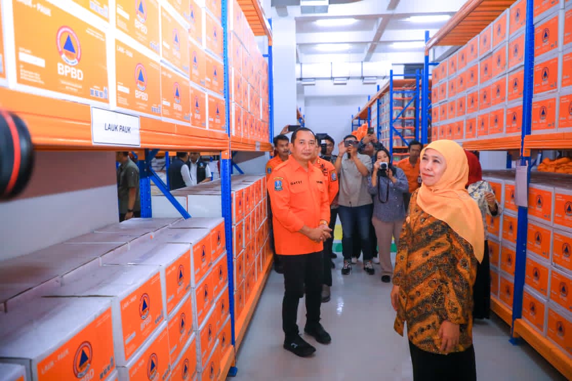 Perkuat Logistik Bencana, Khofifah Resmikan Gerha Majapahit dengan Sistem Digital FIFO
