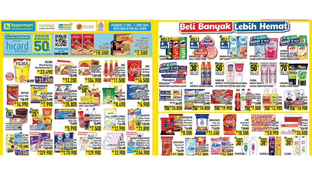 Beli Banyak Lebih Hemat! Katalog Promo Hypermart 1 Juni 2024, Mie Sedaap Goreng 4 Pcs Cuma Rp10 Ribuan