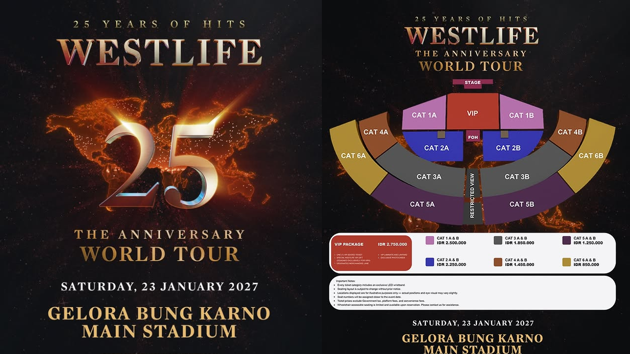 Cara Beli Tiket Konser Westlife di Jakarta 2027, Ini Tips Berhasil War!