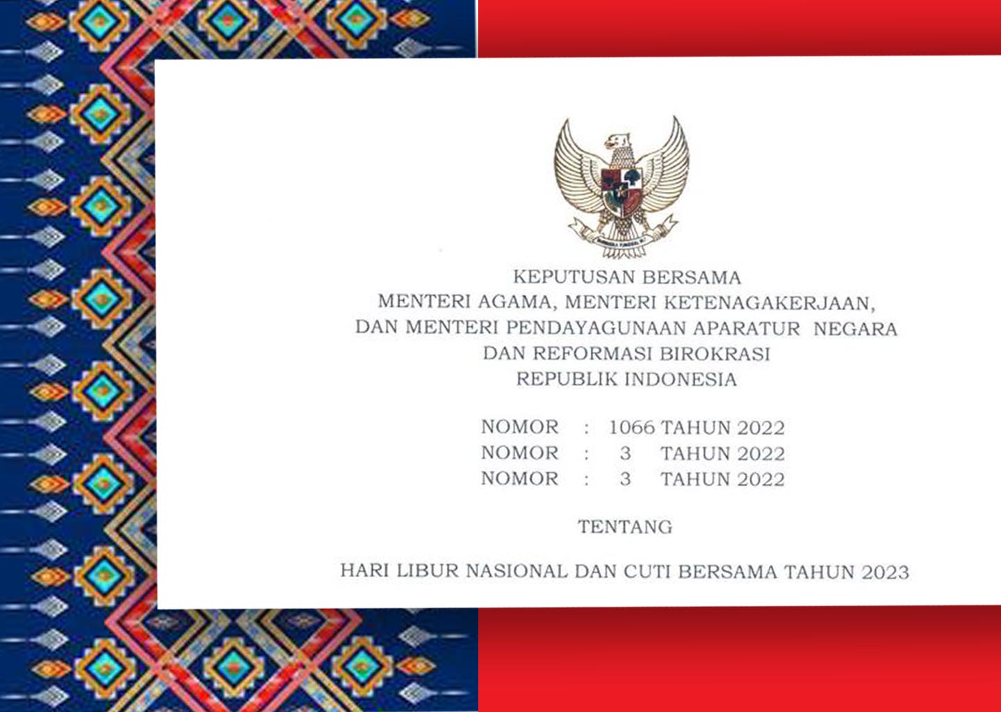 Pemerintah Tetapkan Hari Libur Nasional Dan Cuti Bersama Tahun