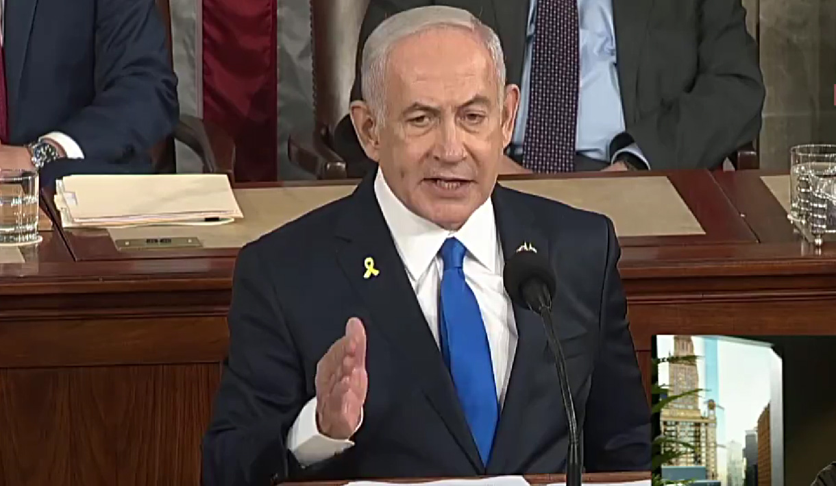 Netanyahu Sebut Bom Israel di Gaza Tak Ada Bunuh Satupun Warga Sipil di Depan Kongres Amerika, Netizen: Pembohong Besar