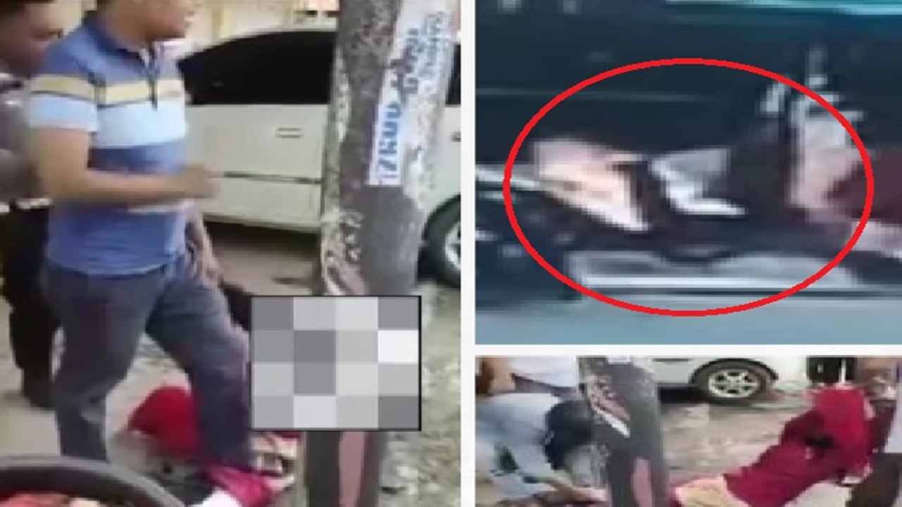 Respons Spontan Bripka J Tendang Kepala Wanita ODGJ yang Nekat Bakar Motornya, Warga: Jangan Pak Kasihan!