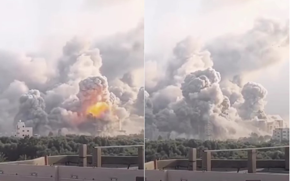 Detik-detik Israel Jatuhkan Bom di Universitas Al-Azhar, Netizen: Nggak Ada Gunanya Peraturan Perang!