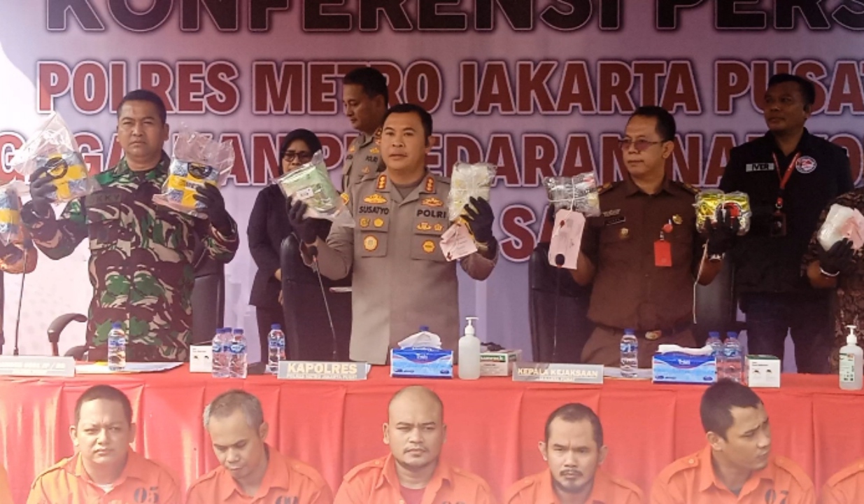 49 Kg Sabu Jaringan Sumatera Diamankan Polrestro Jakpus, 12 Orang Ditangkap