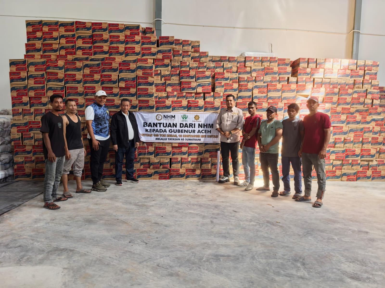 NHM Peduli Salurkan 100 Ton Beras dan 800 Ribu Mi Instan untuk Korban Bencana Aceh