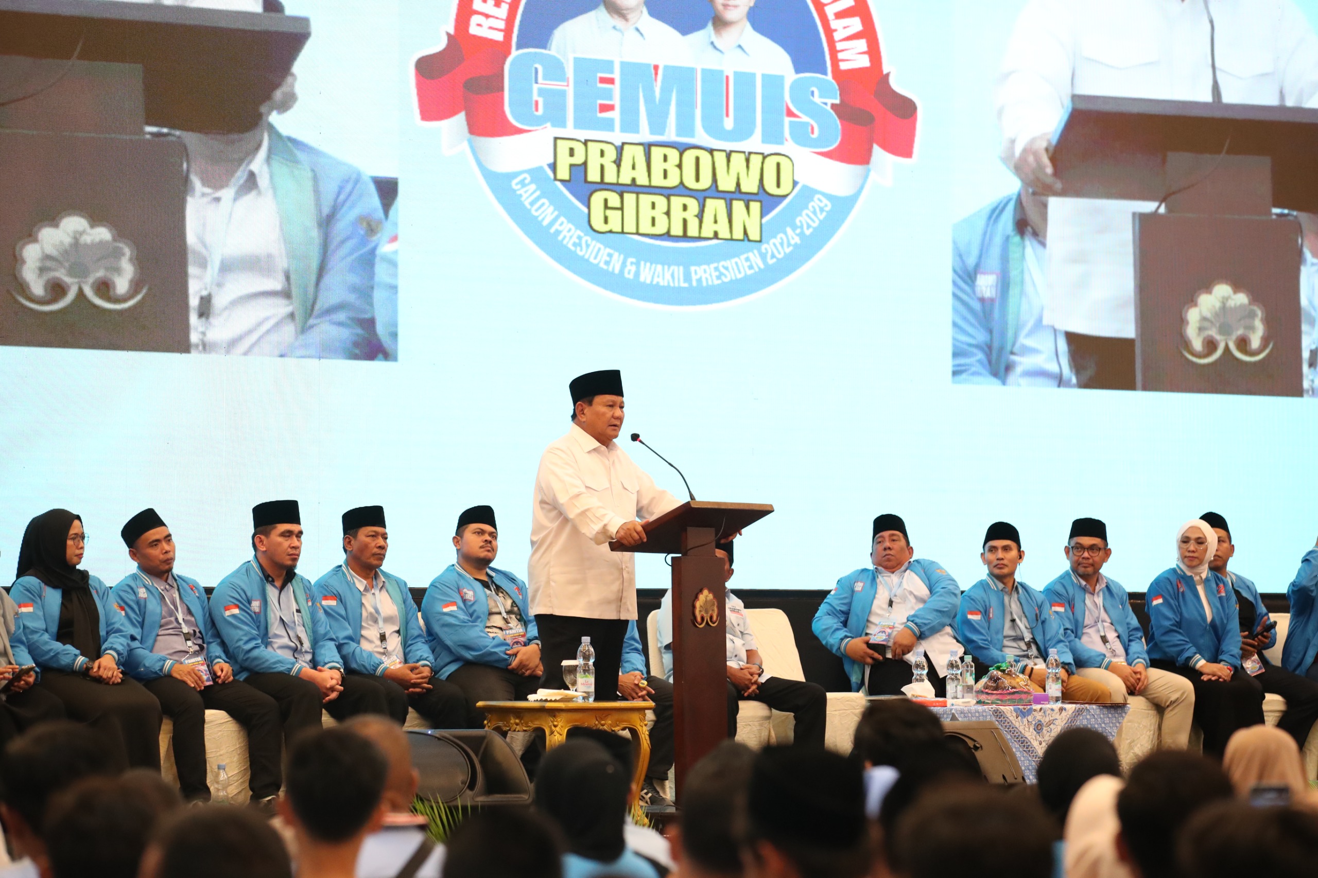 Pesan Adem Prabowo di Deklarasi Dukungan Gemuis